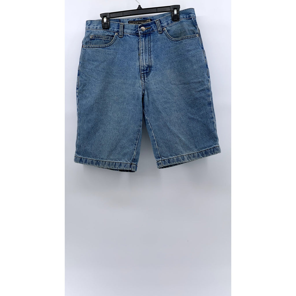COTTON WEB.DE Men's Vintage Denim Regular-Fit Bermuda Shorts SZ 33