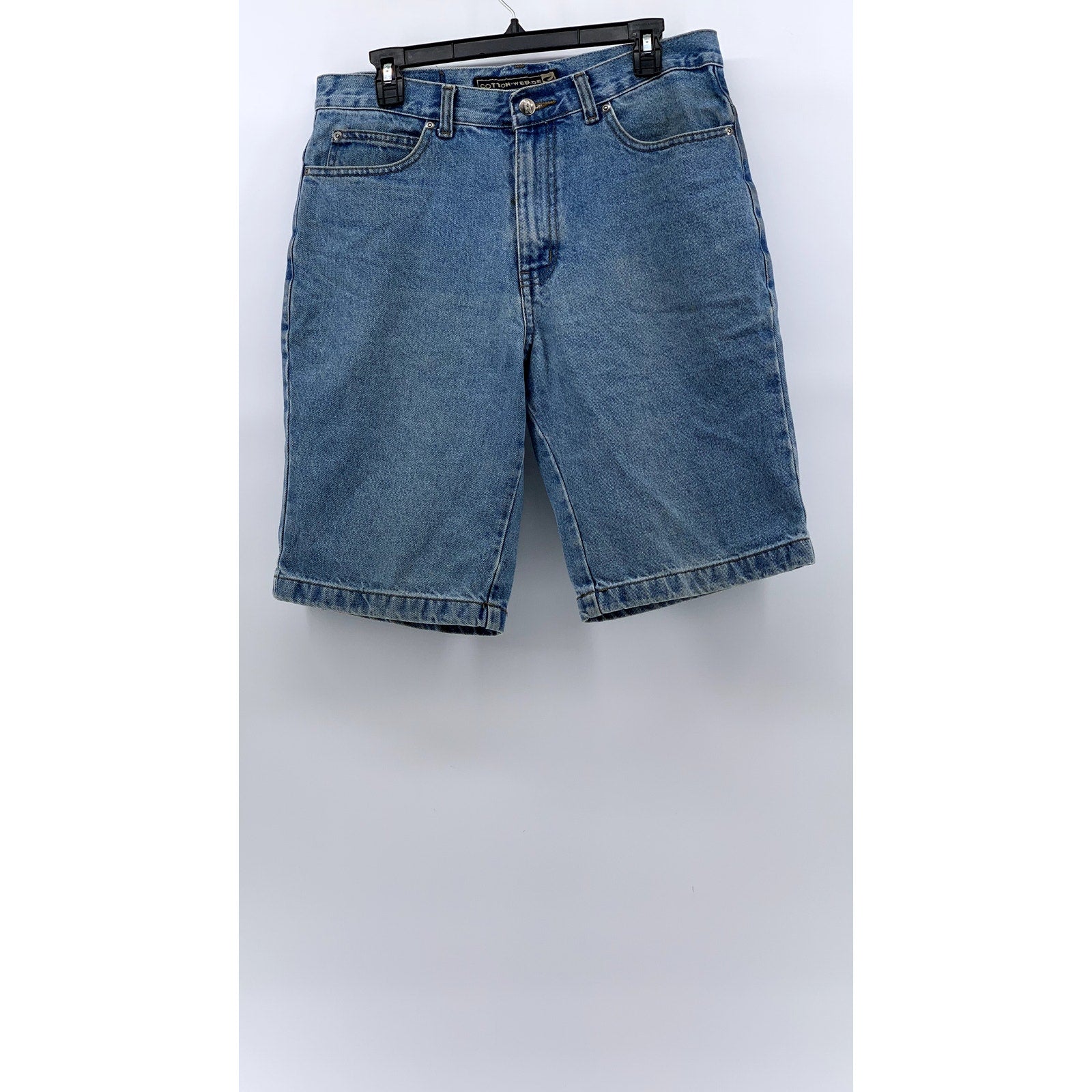 COTTON WEB.DE Men's Vintage Denim Regular-Fit Bermuda Shorts SZ 33