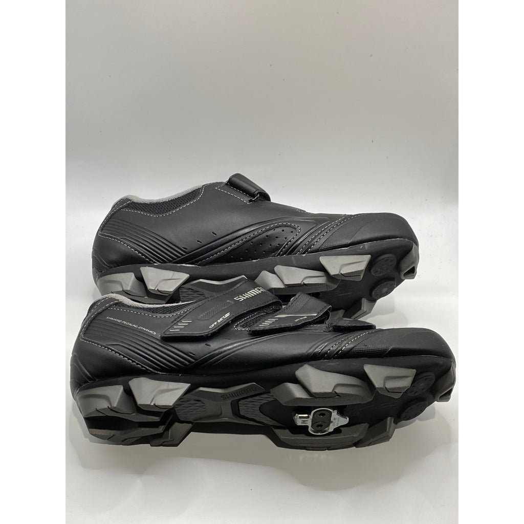 SHIMANO Women's Black Round-Toe Double-Strap Off-Set Cycling Shoes SZ 40(8)