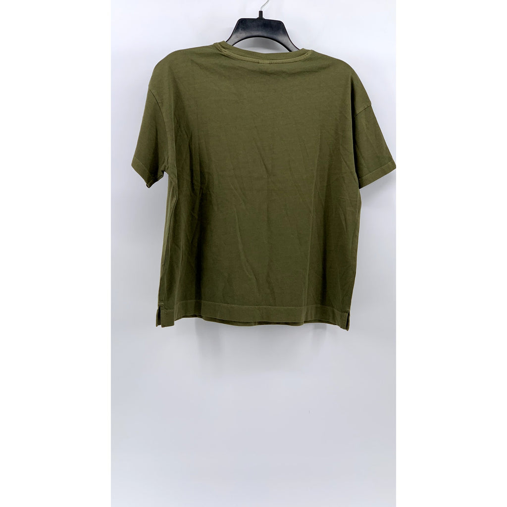 OLD NAVY Women's Olive Green Crewneck Casual Short Sleeve Top SZ S