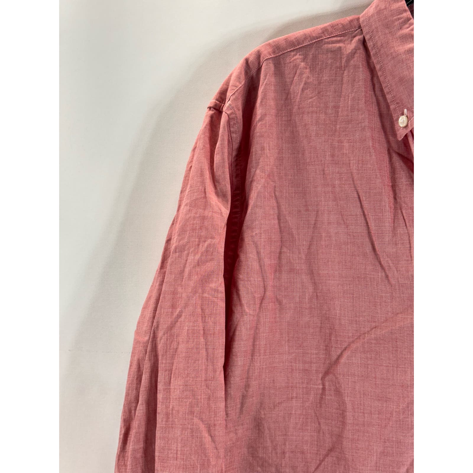 J. CREW Men's Red Slim-Fit Cotton Button-Up Long Sleeve Shirt SZ L
