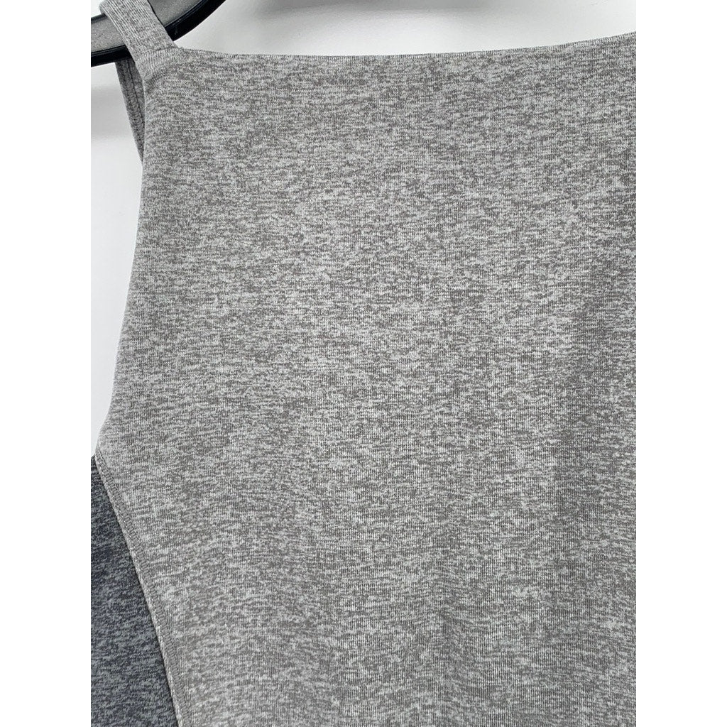 WEME Women's Heather Gray Active Halter Sleeveless  Cropped Top SZ S