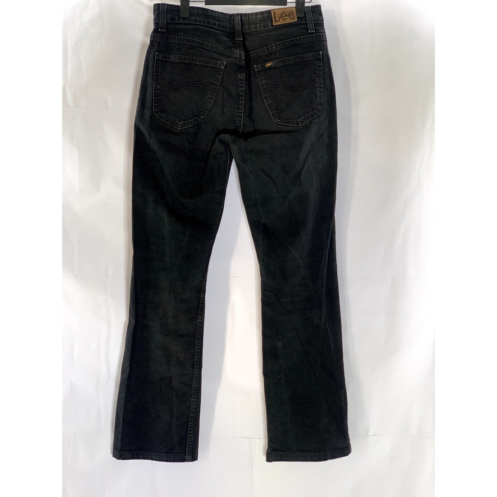 LEE Men's Black Solid Stretch Sarja Relaxed Straight-Leg Denim Jean SZ 33X33