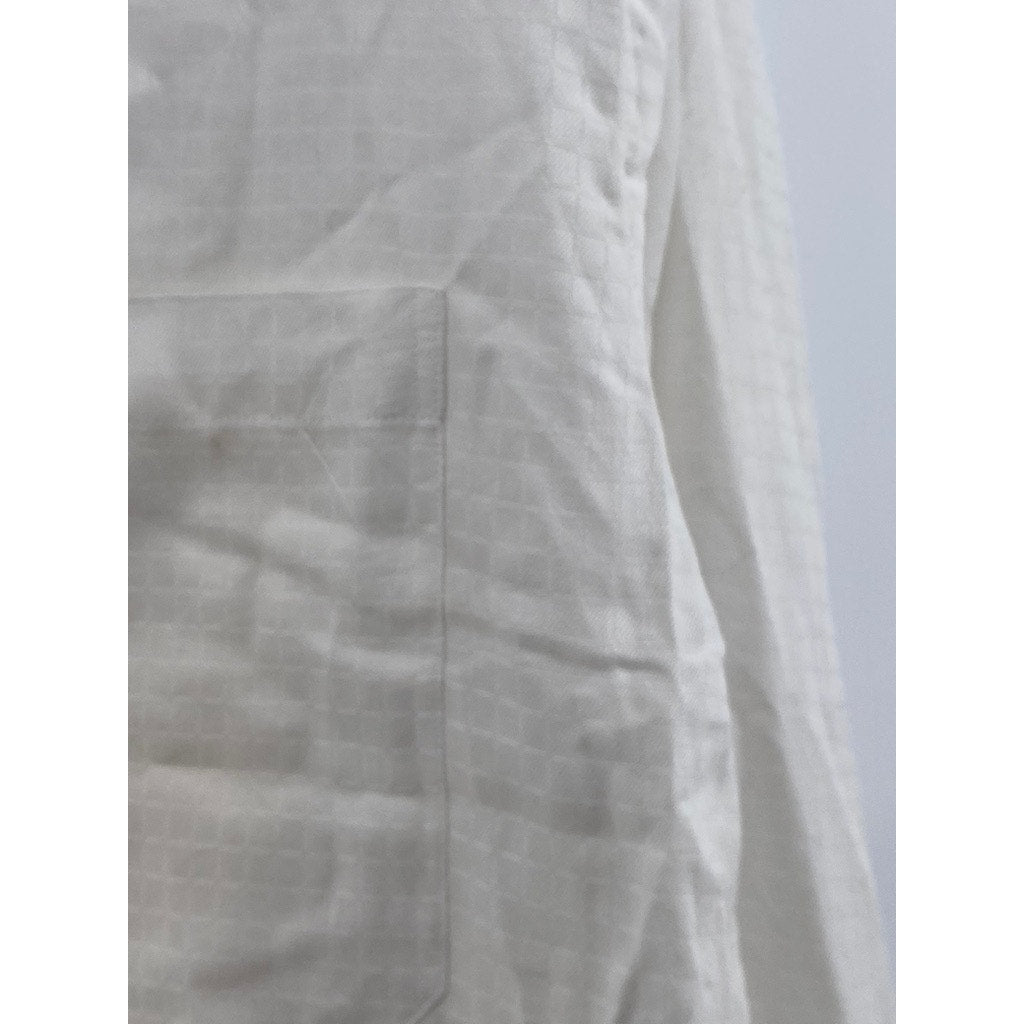 MONSIEUR BY GIVINCHY Men's Vintage White Regular-Fit Button-Up Shirt SZ 15.5