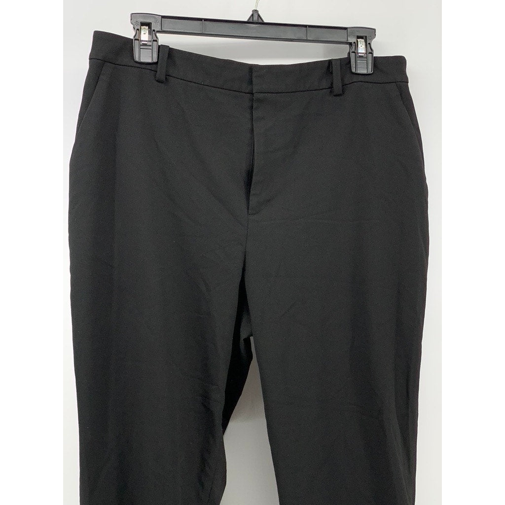 UNIQLO Women's Black Solid Slim-Leg Regular-Fit Smart Ankle Pant SZ L
