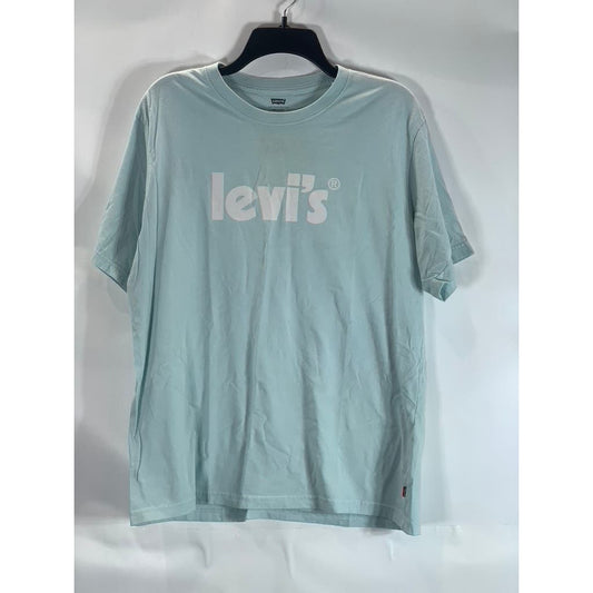 LEVI'S Men's Logo Relaxed Fit Mint Green Short Sleeve T-Shirt SZ M