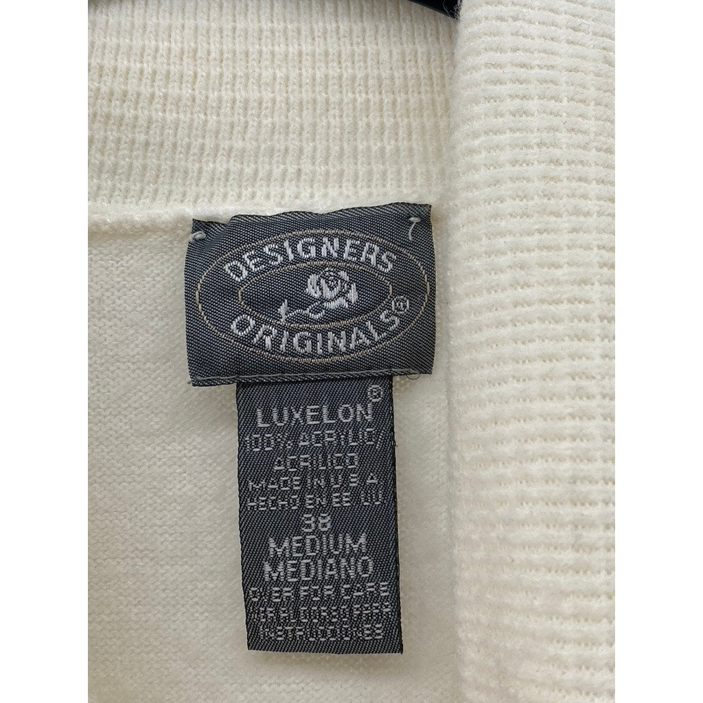 DESIGNERS ORIGINALS Women's Cream Luxelon Turtleneck Long Sleeve Sweater SZ M