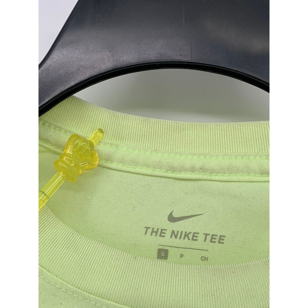 NIKE Women's Lime Green Dri-Fit Crewneck Short Sleeve Active Top SZ S
