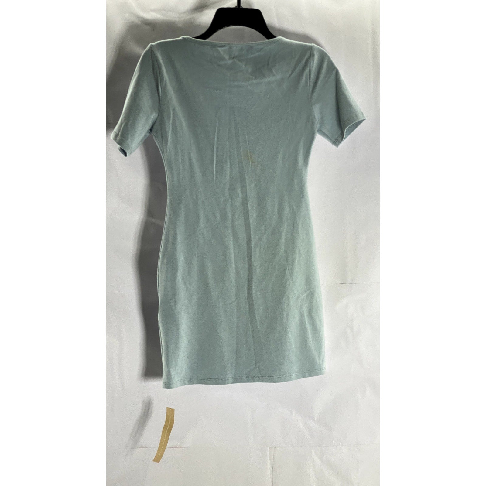 REFORMATION Women's Light Blue V-Neck Short Sleeve Knit Mini Dress SZ S