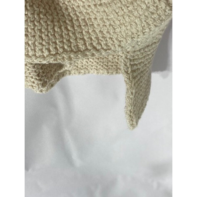 FAHERTY Women's Beige Crochet Knit V-Neck Poppy Pullover Hoodie SZ XS