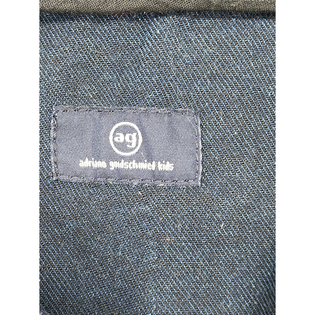 ADRIANO GOLDSCHMIED KIDS Boy's Blue Denim Striped Zip-Up Long Sleeve Jacket SZ M