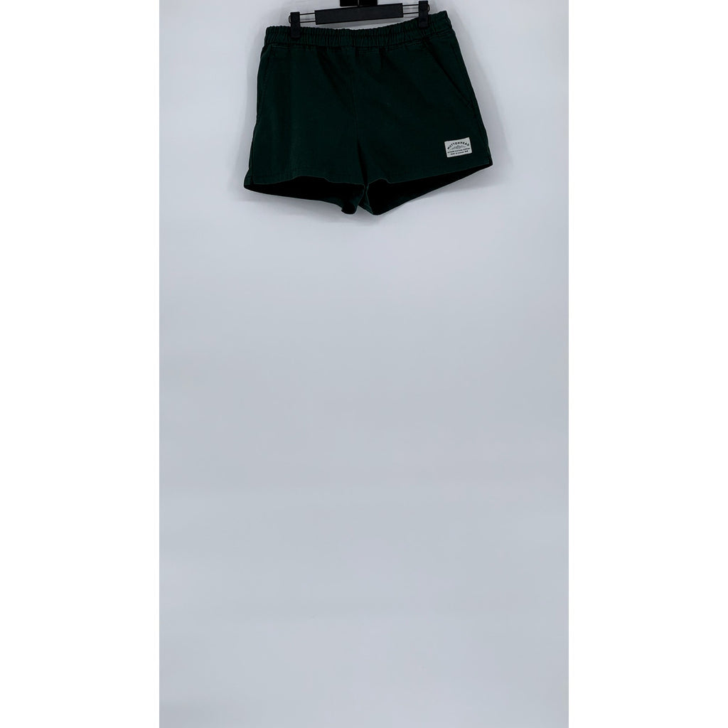 MUTTONHEAD Unisex Adult Forest Green Drawstring Casual Shorts SZ M