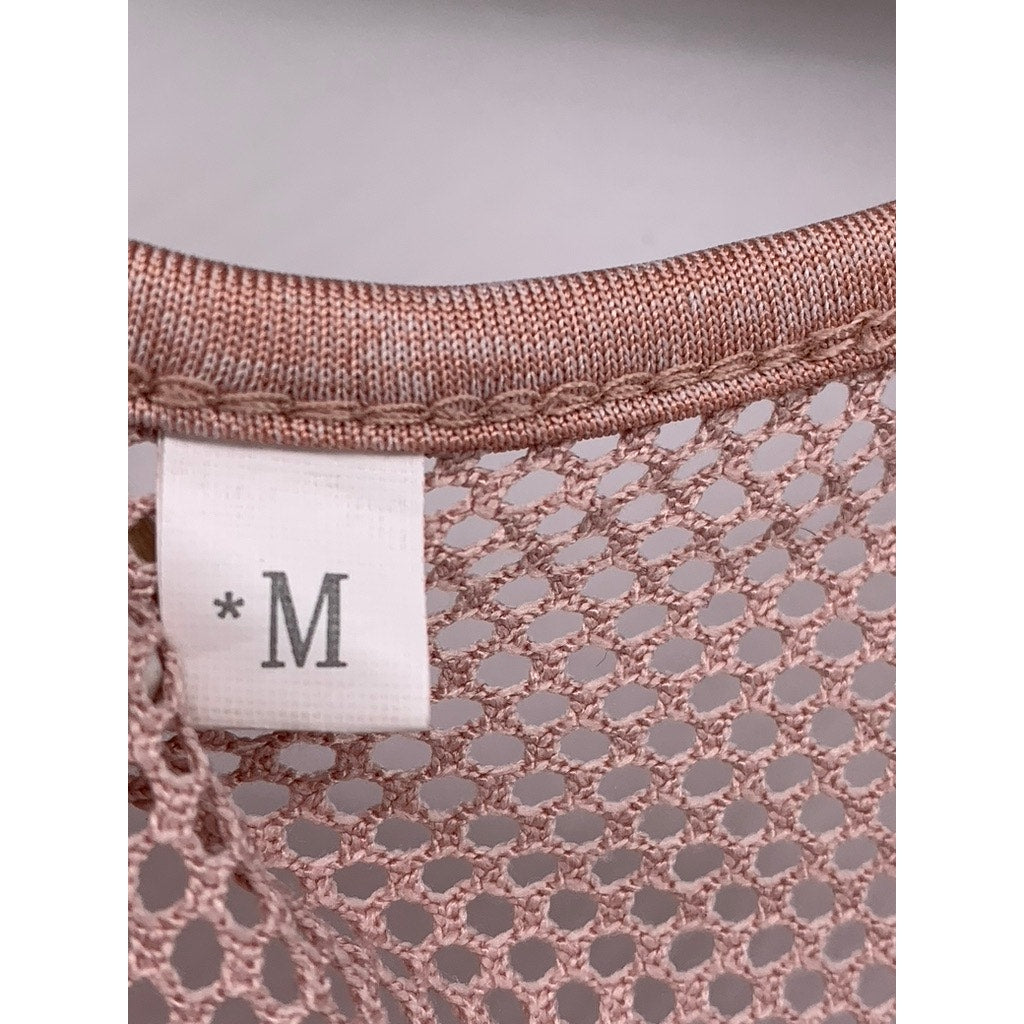 ICTIVE Women's Pink Heathered Mesh Active Tank Top SZ M