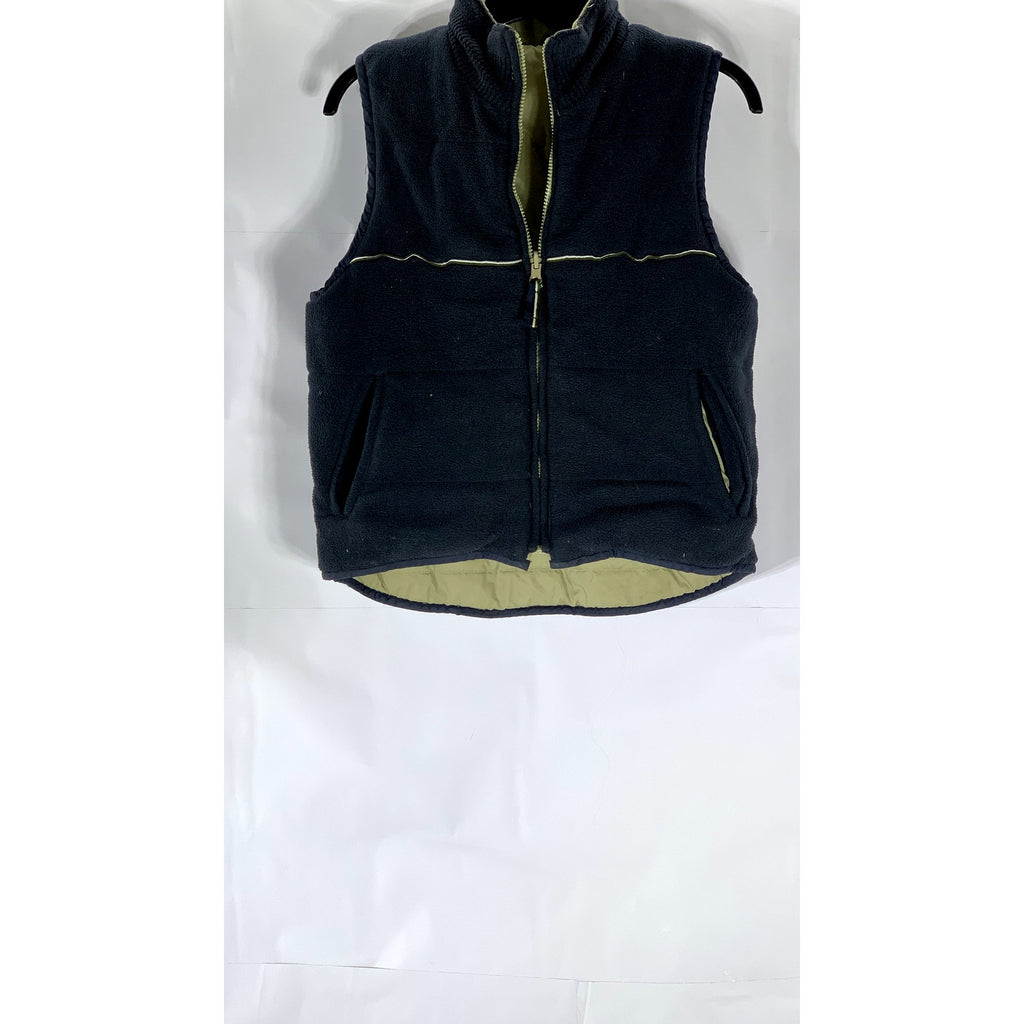 IN CROWD Women's Vintage Tan-Black Reversible Sleeveless Vest SZ M