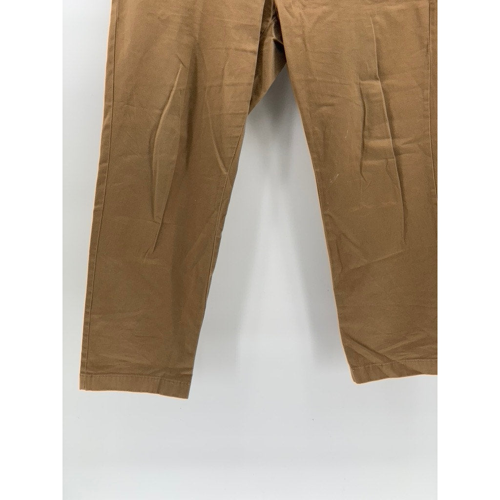 J.CREW Men's Tan 1450 Relaxed-Fit Straight Leg Stretch Chino Pant SZ 35Z30