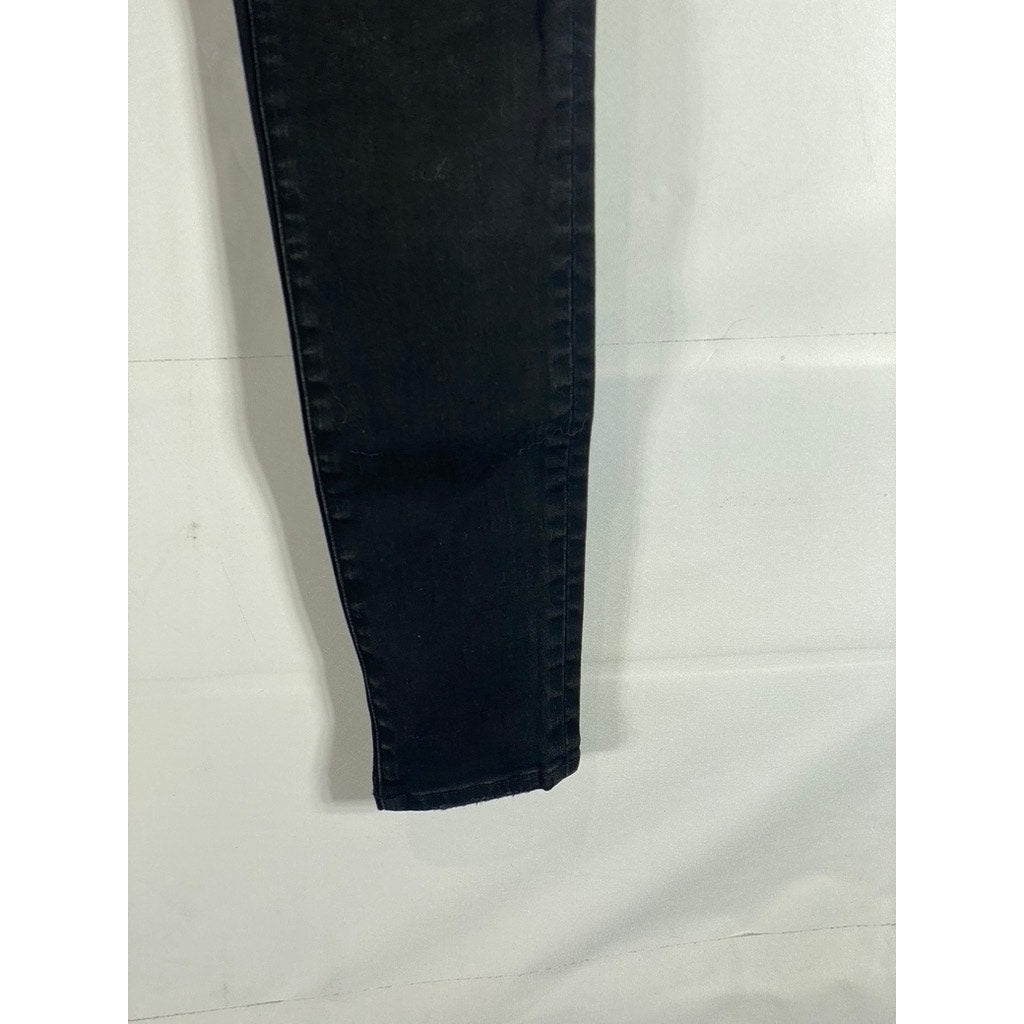 AMERICAN EAGLE Women's Black Distressed Skinny-Fit Denim Jean SZ 4/Regular