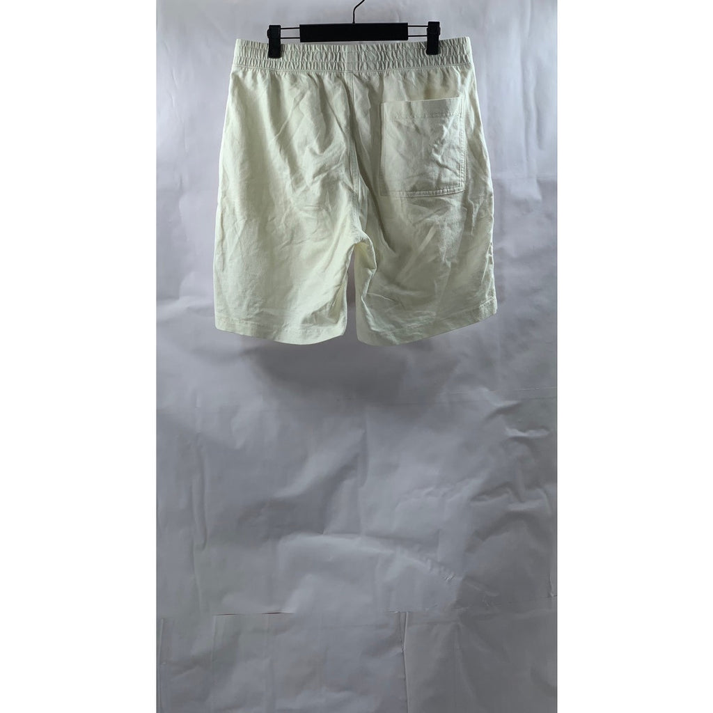 UNIQLO Men's Cream Drawstring Waist Casual Cotton Pull-On Shorts SZ M