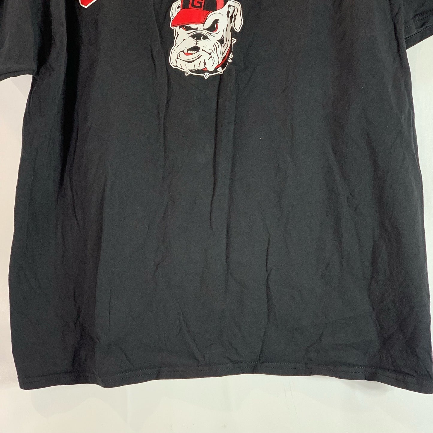 CHAMPION Men's Black/Red Georgia Bulldog Head Graphic Short Sleeve T-Shirt SZ XL