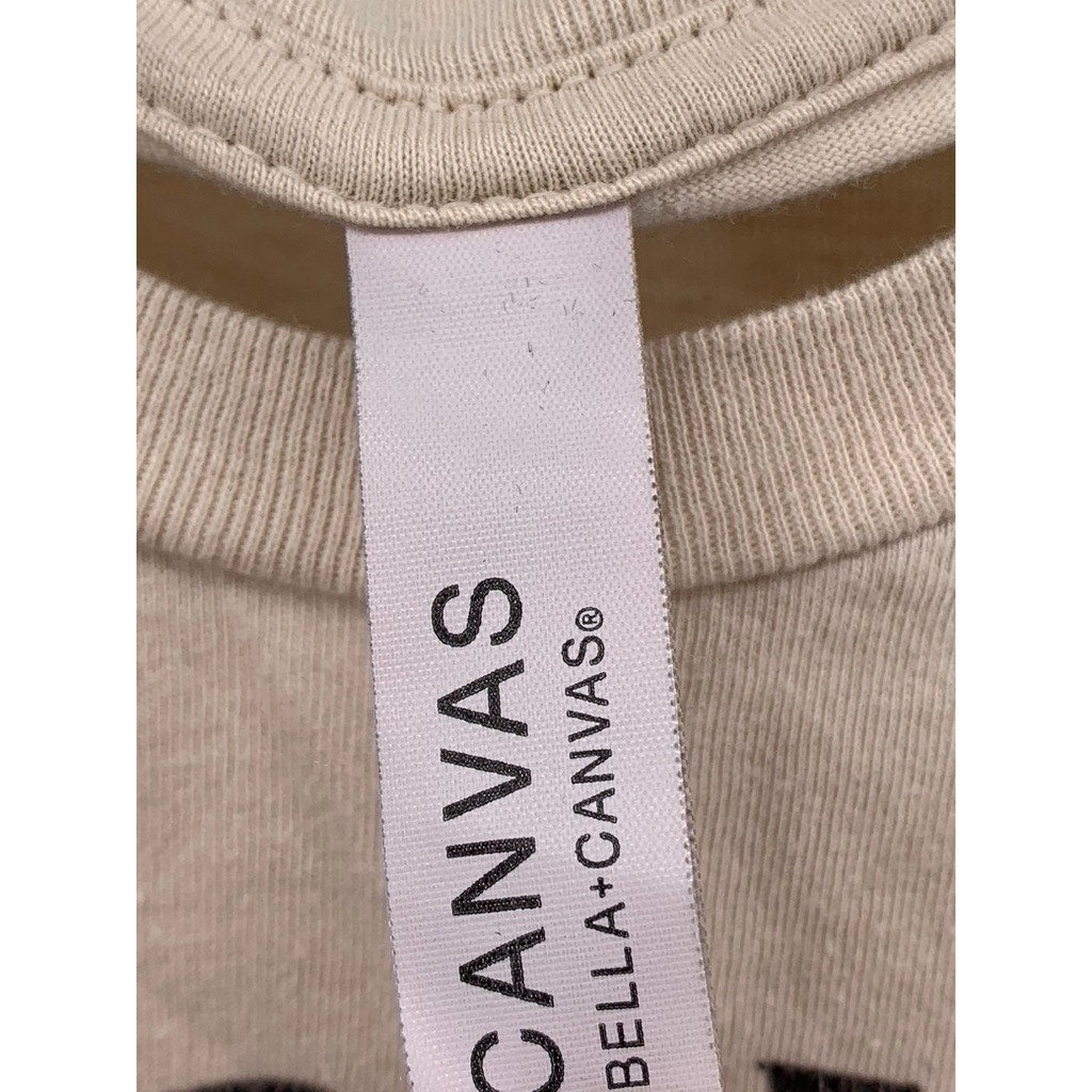 BELLA + CANVAS Women's Beige Crewneck Graphic T-Shirt SZ S
