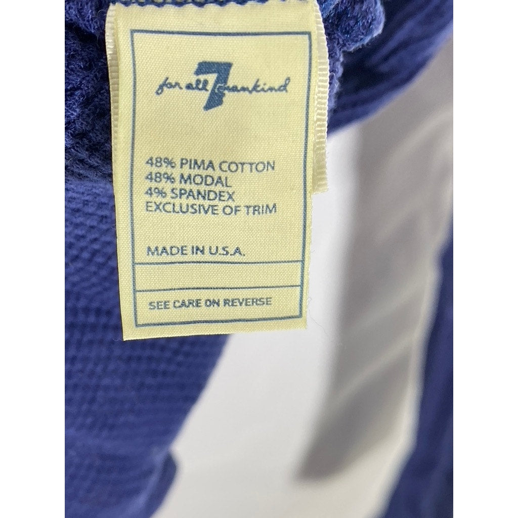 7 FOR ALL MANKIND Men's Dark Blue Long Sleeve Pullover Hooded Shirt SZ L