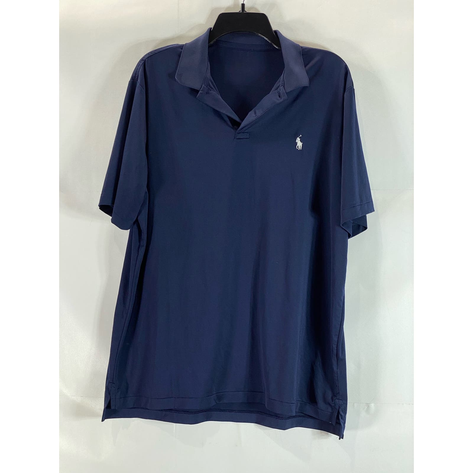 POLO RALPH LAUREN Men's Navy Short Sleeve Two-Button Polo Shirt SZ XL