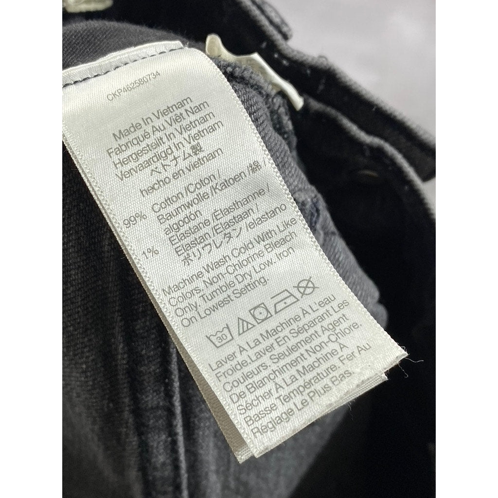 MADEWELL Women's Washed Black Denim The Perfect Vintage Straight Jean SZ 23