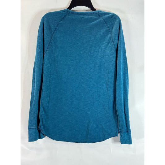 AMERICAN EAGLE OUTFITTERS Men's Blue Crewneck Athletic-Fit Thermal Shirt SZ M