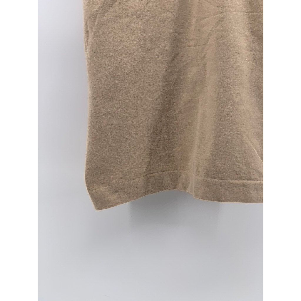 UNBRANDED Women's Tan Solid Scoop-Neck SpaghettI Strap Casual Tank Top SZ SM