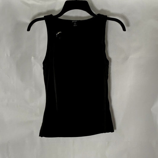 NASTY GAL Women's Black Solid Premium Slinky Ring Detail Cowl Neck Top SZ 2