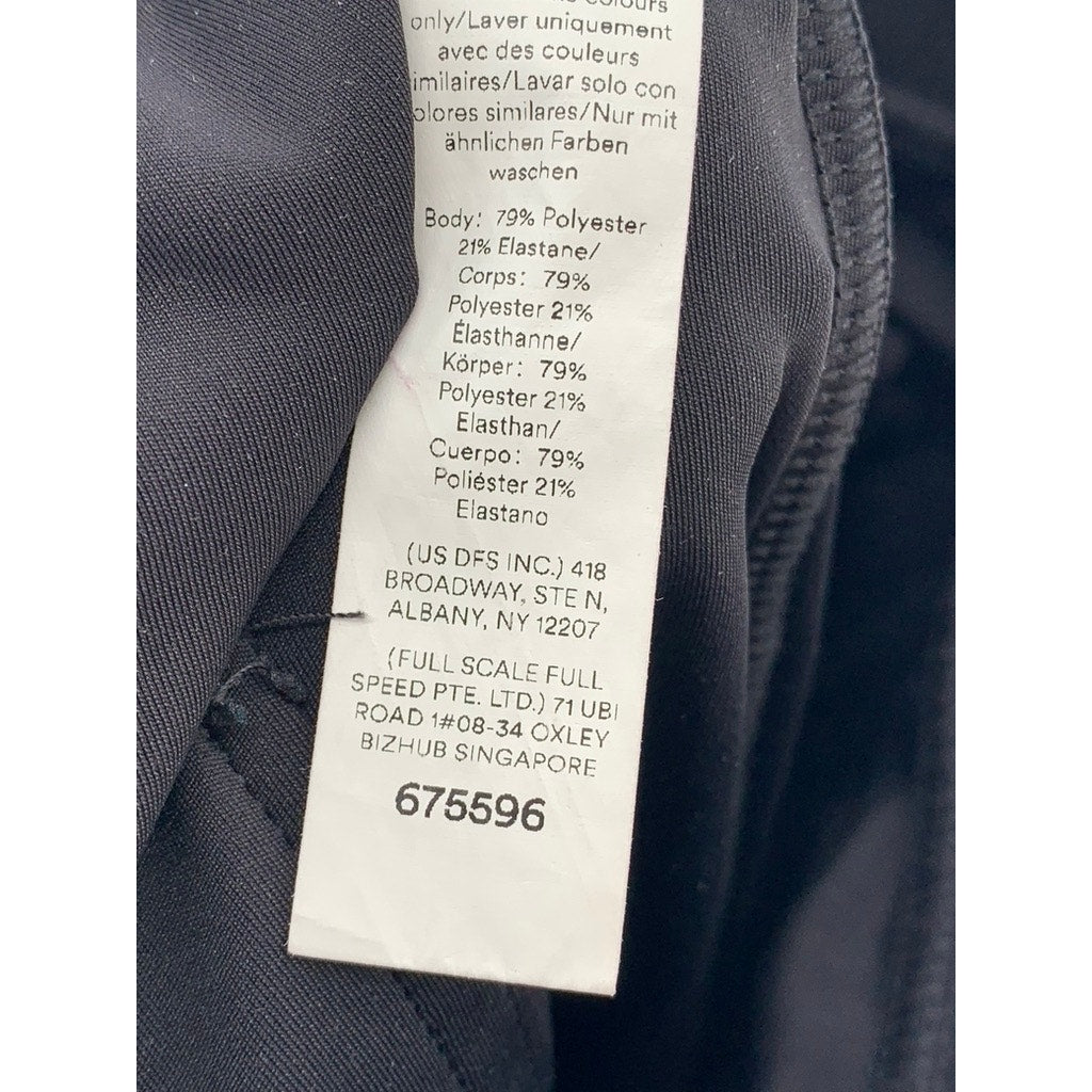 HALARA Women's Tall Black Button-Front High-Rise Pants SZ S