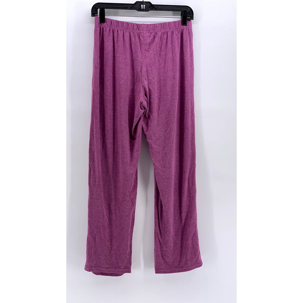 SIMPLY STYLED Women's Relaxed Magenta Straight Leg Stretch Waistband Pants SZ M