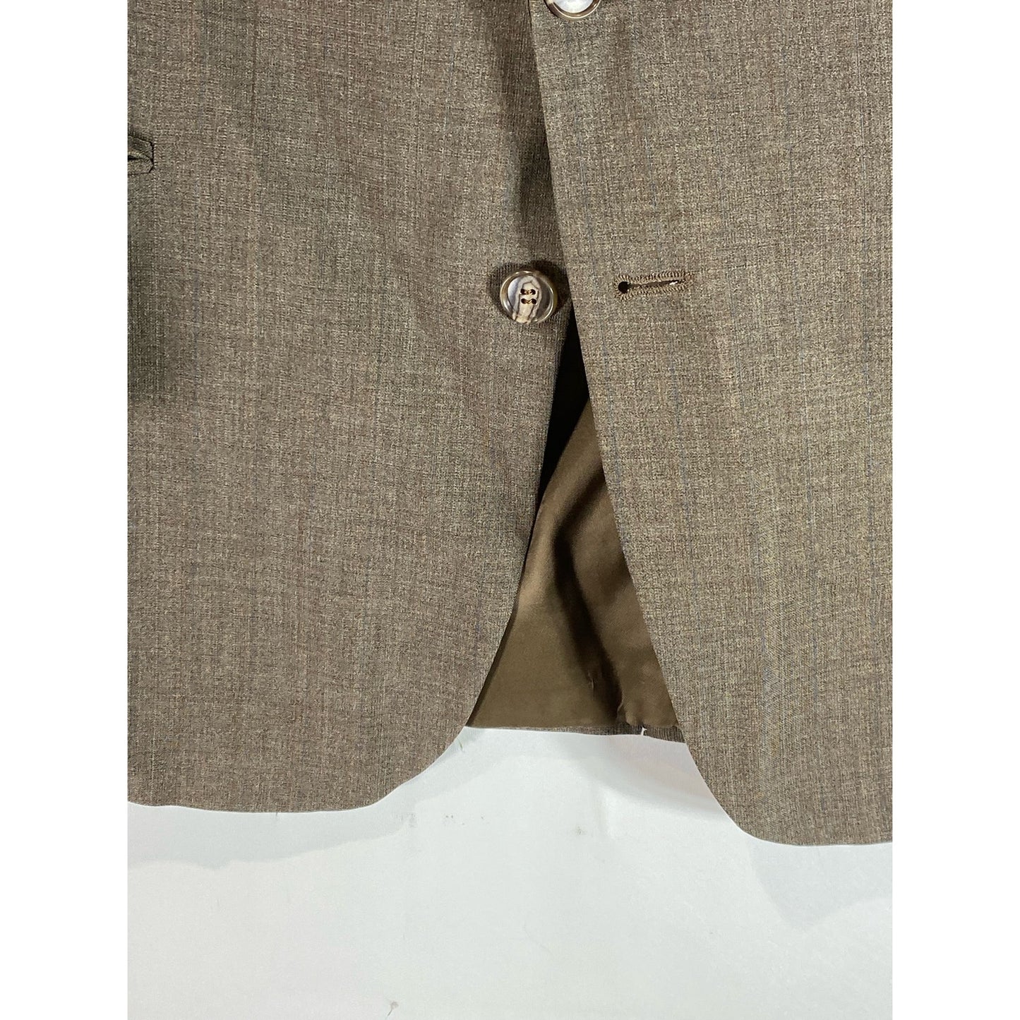 OLEG CASSINI Men's Brown Vintage Two-Button Notch Lapel Blazer SZ 44R