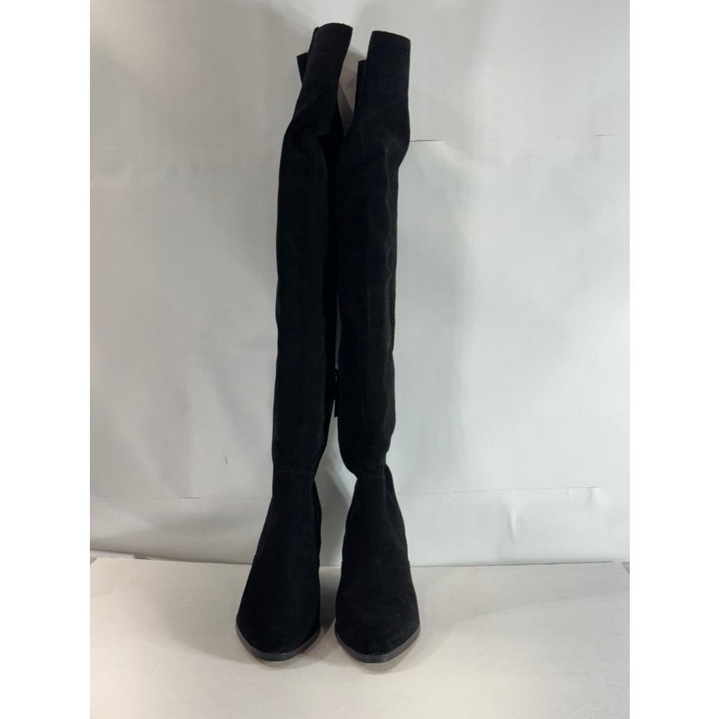 MICHAEL MICHAEL KORS Women's Black Harlow Over-The-Knee Block-Heel Boots SZ 7.5