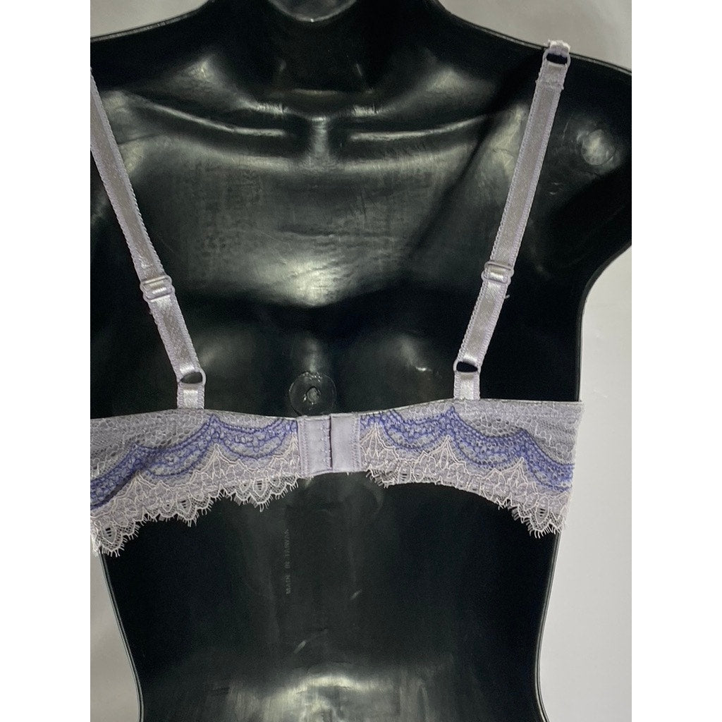 B. TEMPT'D BY WACOAL Women's Purple Lace Double Spaghetti Strap Bra SZ M