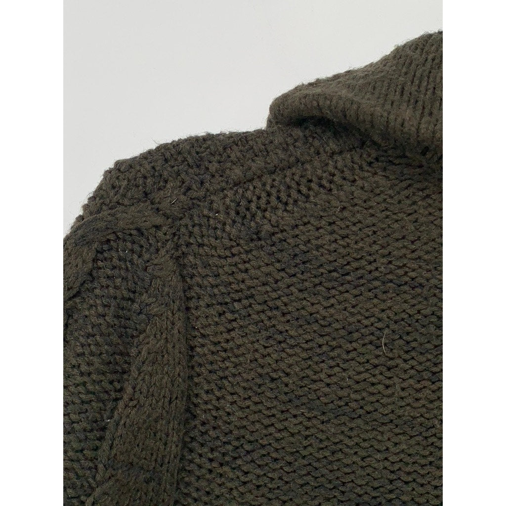 PAISLEY & GRAY Men's Green Knit Shawl-Collar Long Sleeve Button-Up Cardigan SZ S