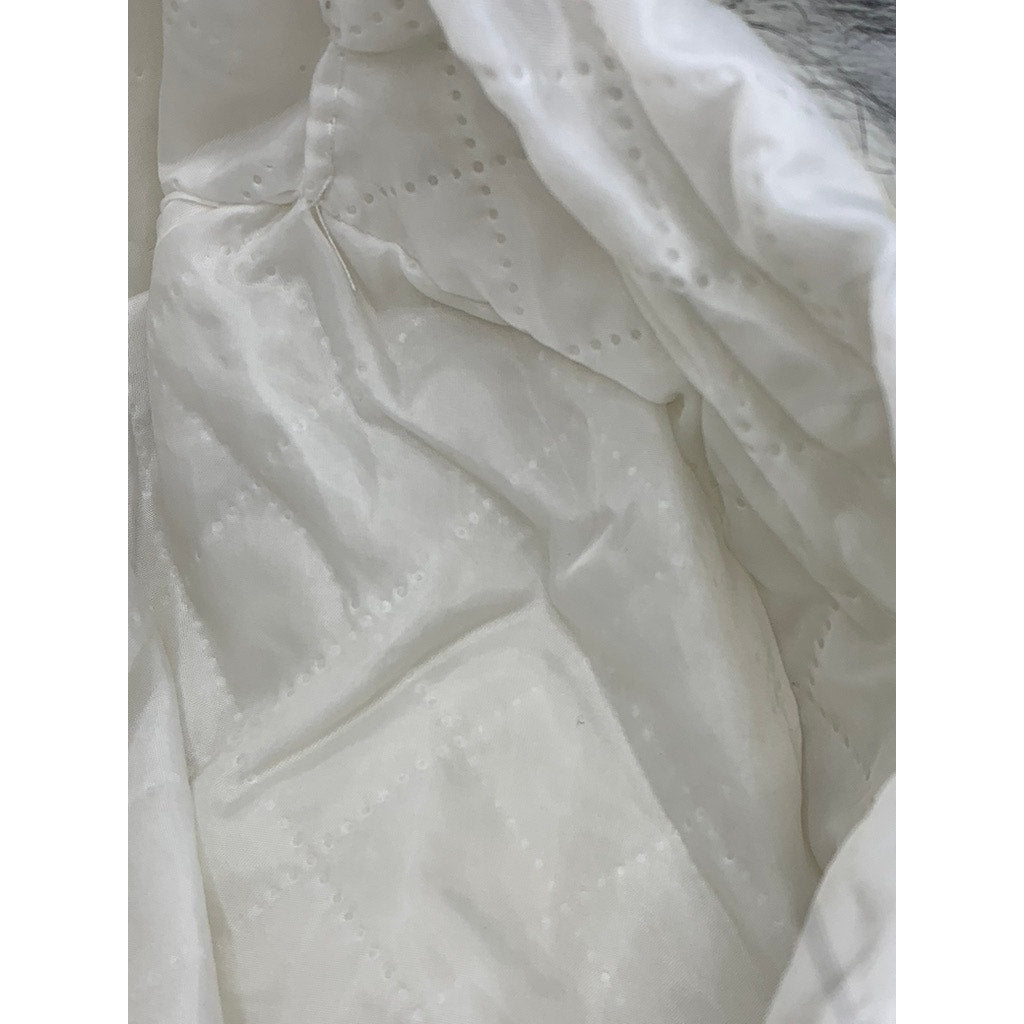 UNBRANDED Women's White-Gray Faux Fur Hat SZ OS