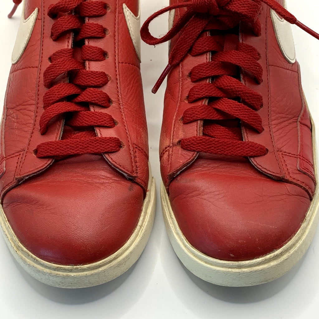 NIKE Women's Burgundy/White Blazer Low-Top Lace-Up Sneakers SZ 7.5