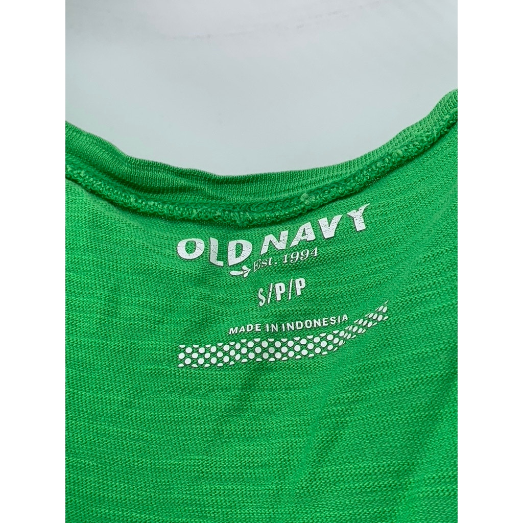 OLD NAVY Women's Dark Green Boatneck 3-4 Sleeve Slub Casual Top SZ S