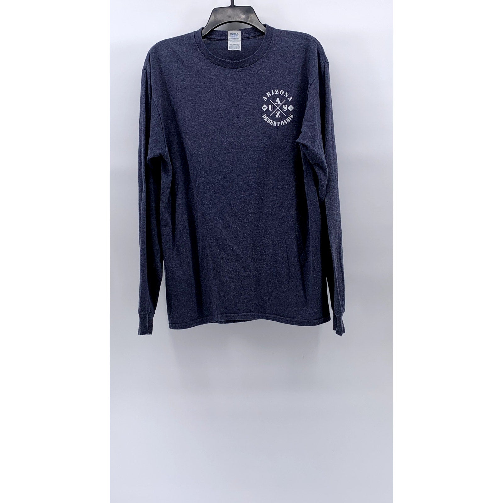 DELTA Men's Dark Blue Arizona Desert Oasis Graphic Long Sleeve T-Shirt SZ M