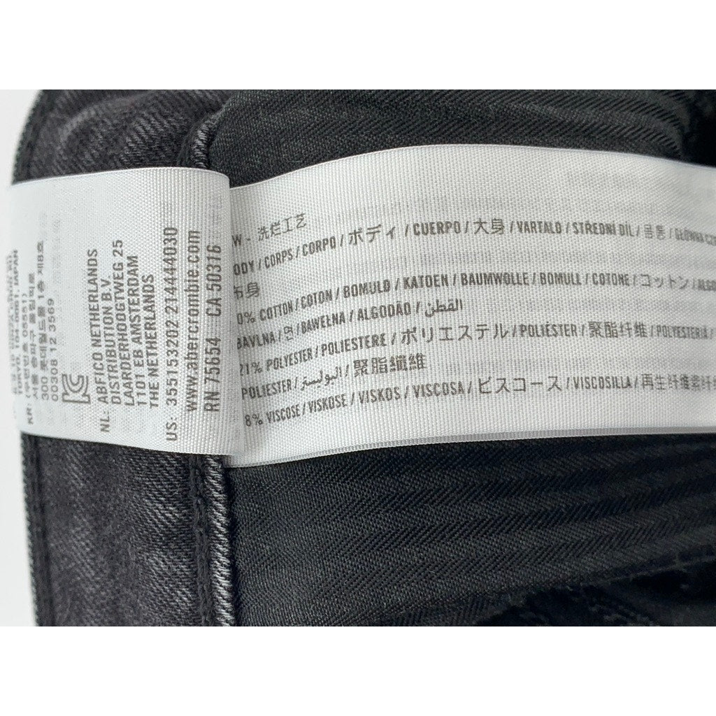 HOLLISTER Women's Black Mid-Rise Super Skinny Jeans SZ 25