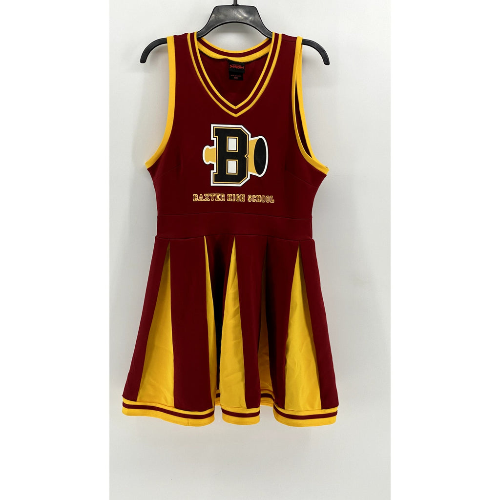 CHILLING ADVENTURES Of SABRINA Women's Wine-Yellow Baxter High Cheer Dress SZ M