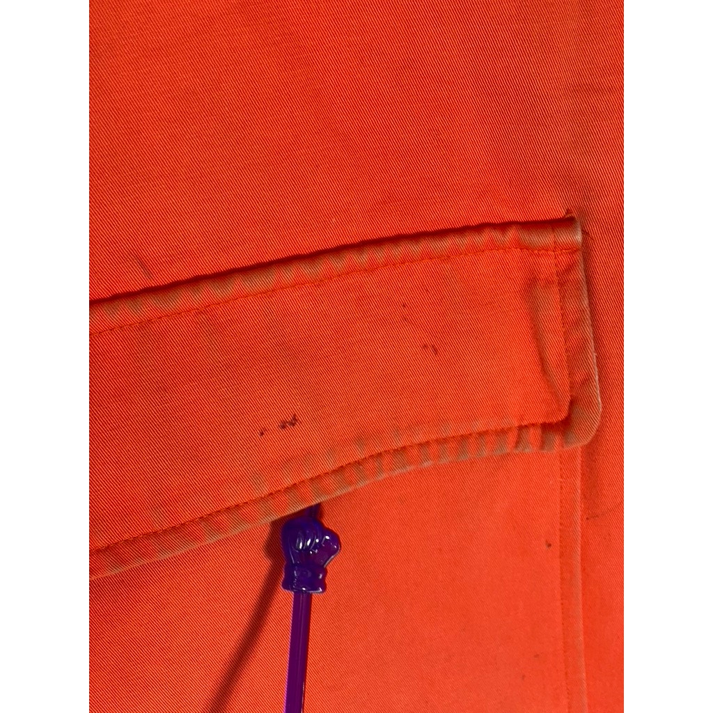 TOPSHOP Women's Orange Snap-Button Full-Zip Drawstring Hem Jacket SZ 2