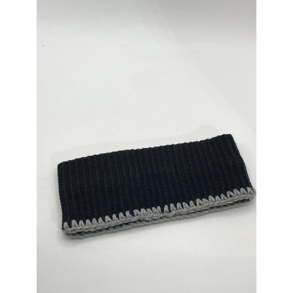 SPARKLING PIECE Women's Black-White Patch Embroidered Headband SZ OS