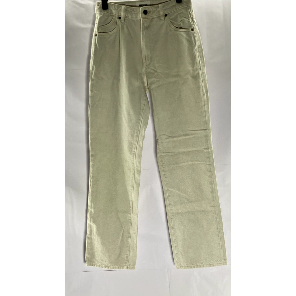 ROLLA'S JEANS Women's Off-White High-Rise Original Straight Denim Jean SZ 26