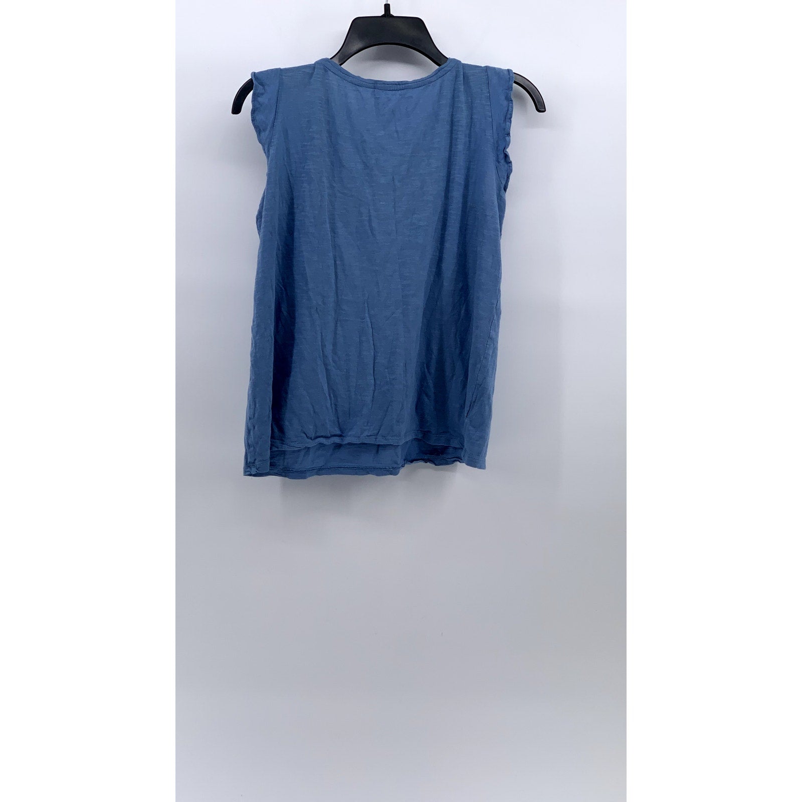 LOFT OUTLET Women's Petite Blue Eyelet Floral Scoop-Neck Short Sleeve Top SZ SP