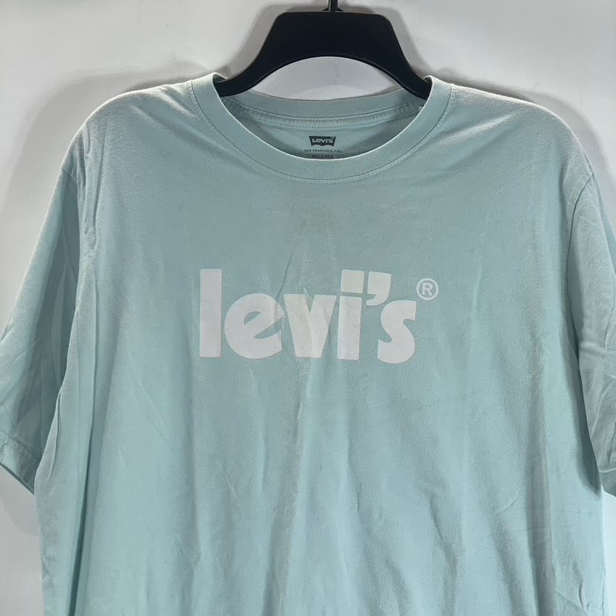 LEVI'S Men's Logo Relaxed Fit Mint Green Short Sleeve T-Shirt SZ M