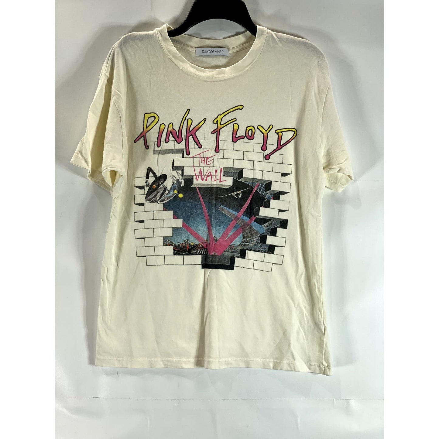 PINK FLOYD Women's Cream The Wall Daydreamer Graphic Crewneck Top SZ S