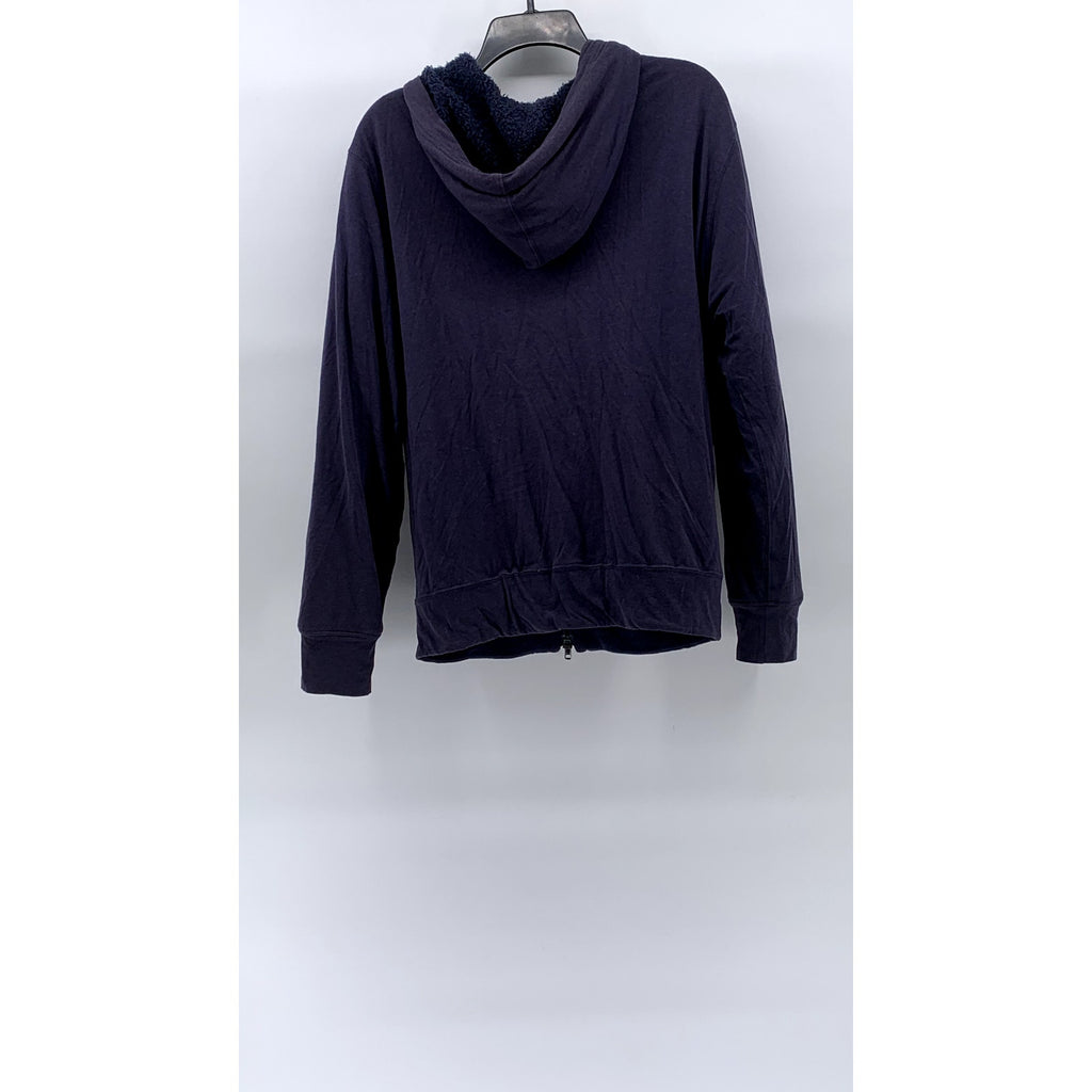 UNITED ARROWS Men's Dark Blue Heavyweight Teddy Fleece Zip-Up Jacket SZ XL