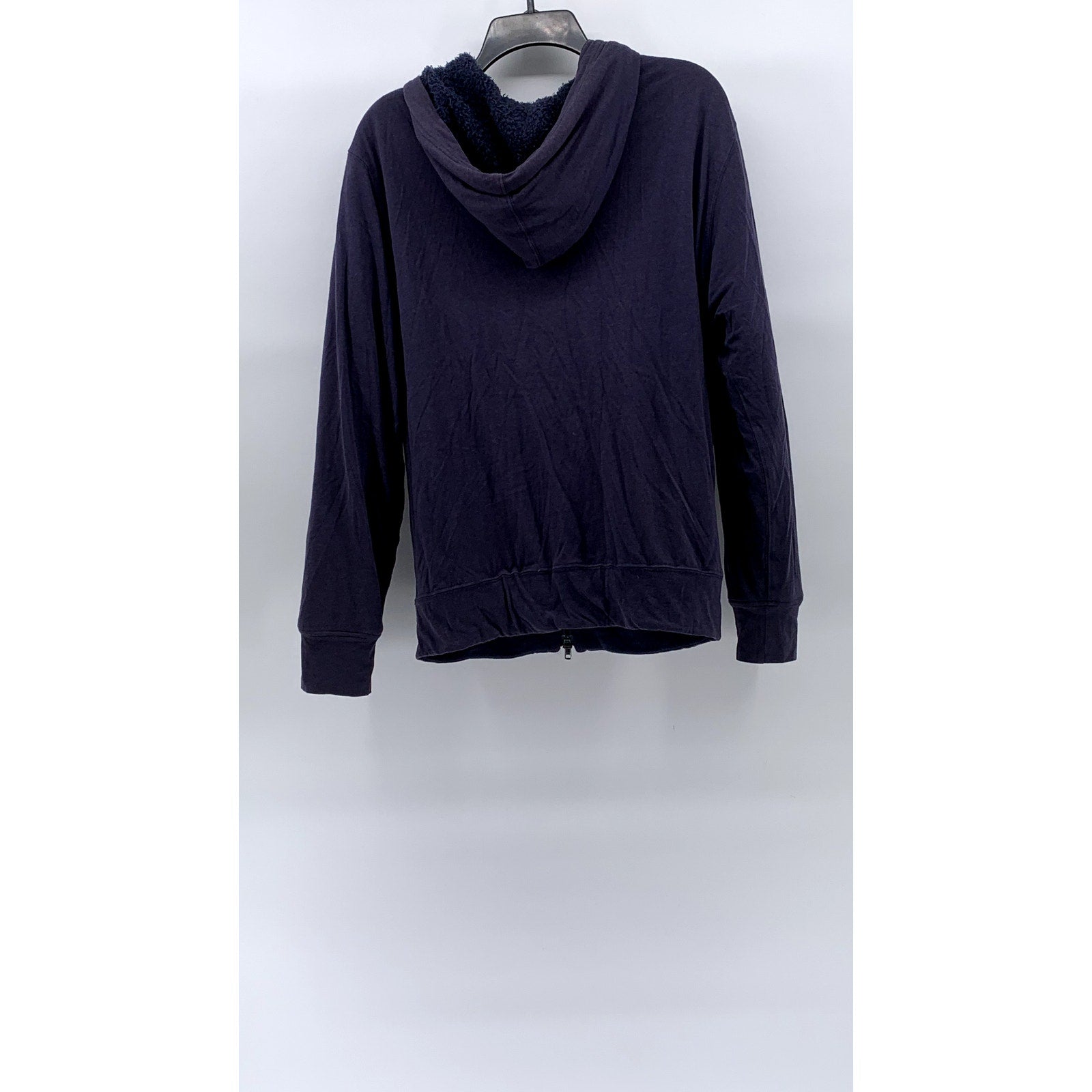 UNITED ARROWS Men's Dark Blue Heavyweight Teddy Fleece Zip-Up Jacket SZ XL