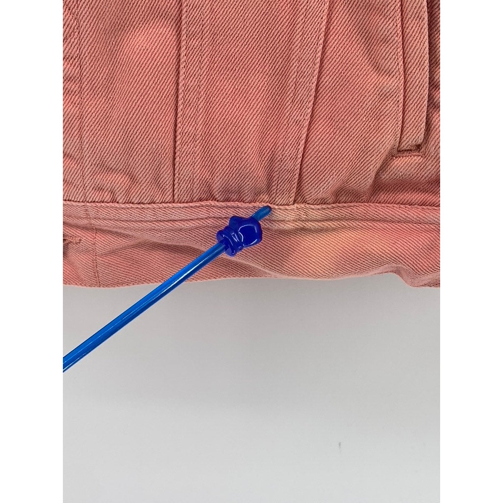 SUPREME Men's Salmon Pink Button-Up Denim Trucker Jacket SZ L